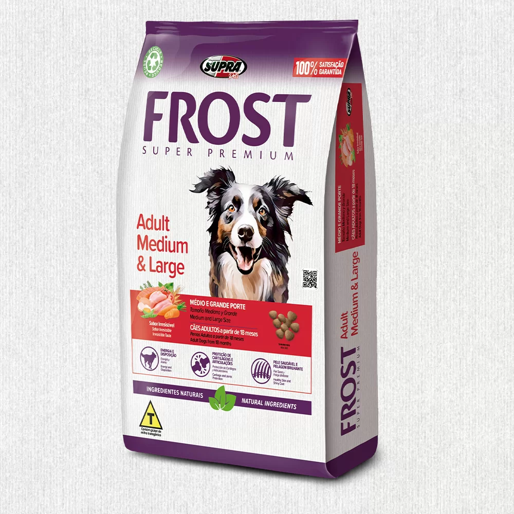 Ração Seca Frost Adult Medium & Large para Cães Adultos Raças Médias e Grandes