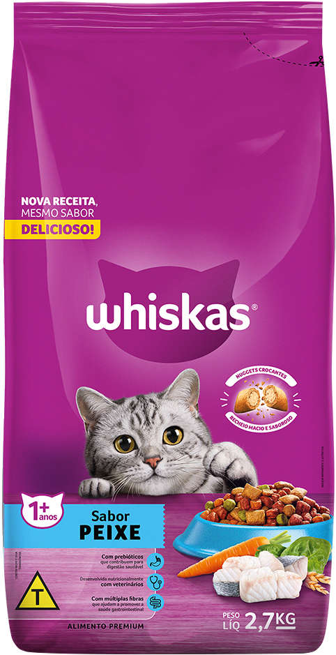 Ração Whiskas Peixe para Gatos Adultos