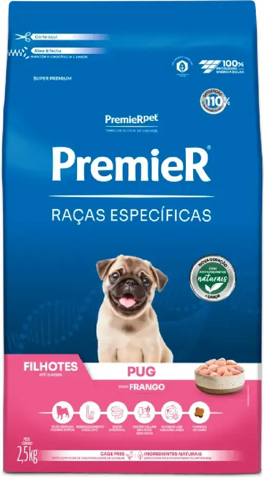 PremieR Raças Específicas para Pug Filhotes Frango 2,5kg
