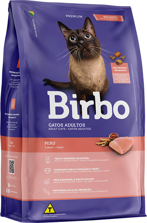 Ração Seca Birbo Peru para Gatos Adultos