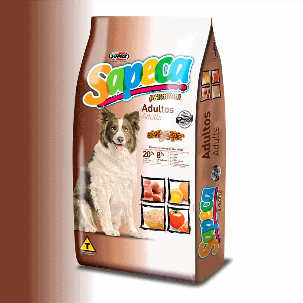 Ração Seca Sapeca para Cães Adultos de Todos os Tamanhos