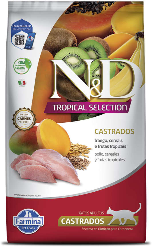 Ração Farmina N&D Tropical Selection para Gatos Castrados Sabor Frango Adult Castrados