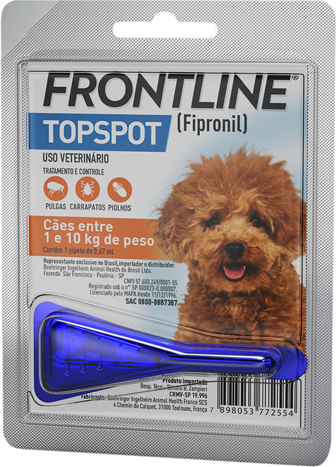 Antipulgas e Carrapatos Frontline Top Spot para Cães de 1 a 10 Kg