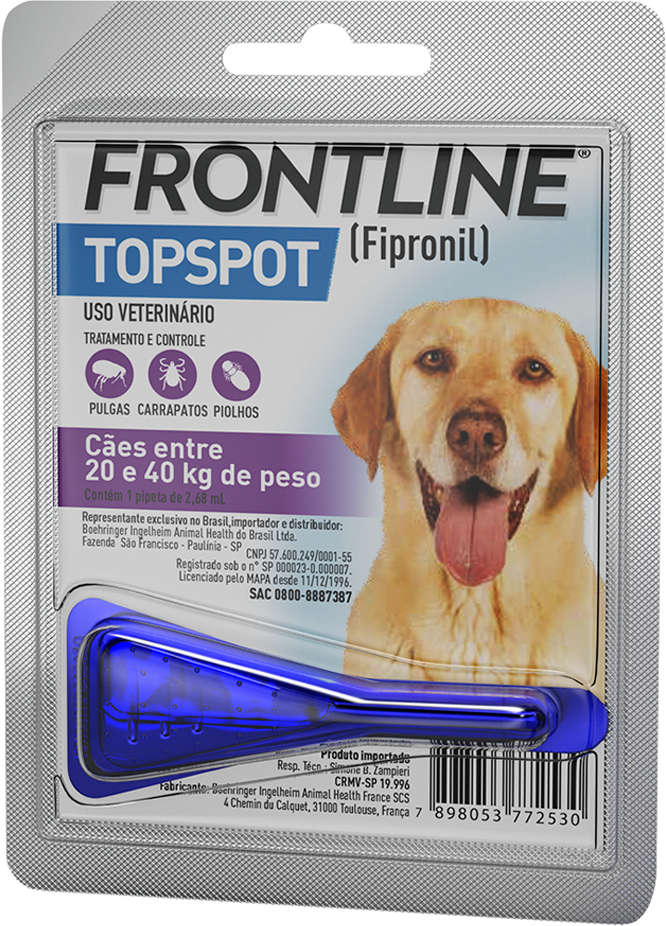Antipulgas e Carrapatos Frontline Top Spot para Cães de 20 a 40 Kg