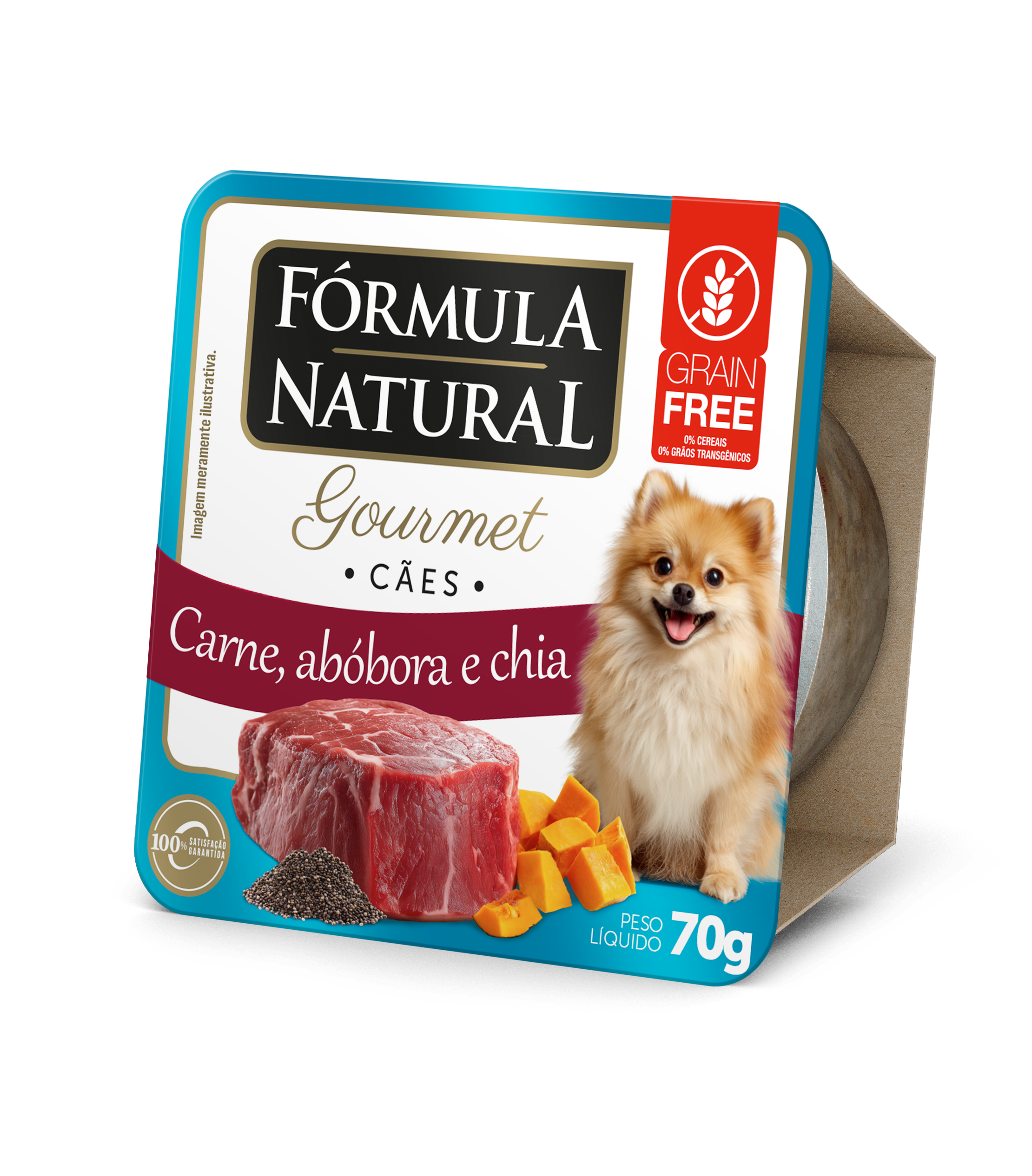 Ração Úmida Fórmula Natural Fresh Meat Gourmet para Cães Sabor Carne, Abóbora e Chia