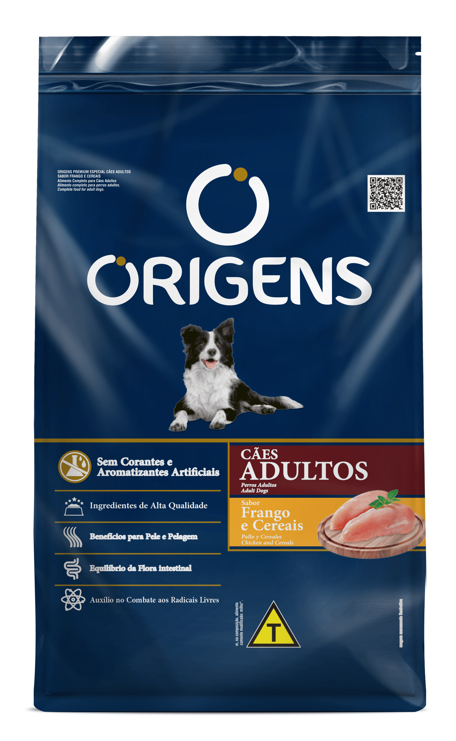 Origens para Cães Adultos Sabor Frango e Cereais 3kg