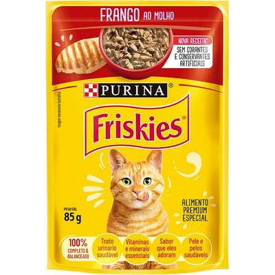 Ração Nestlé Purina Friskies Sachê Frango ao Molho para Gatos