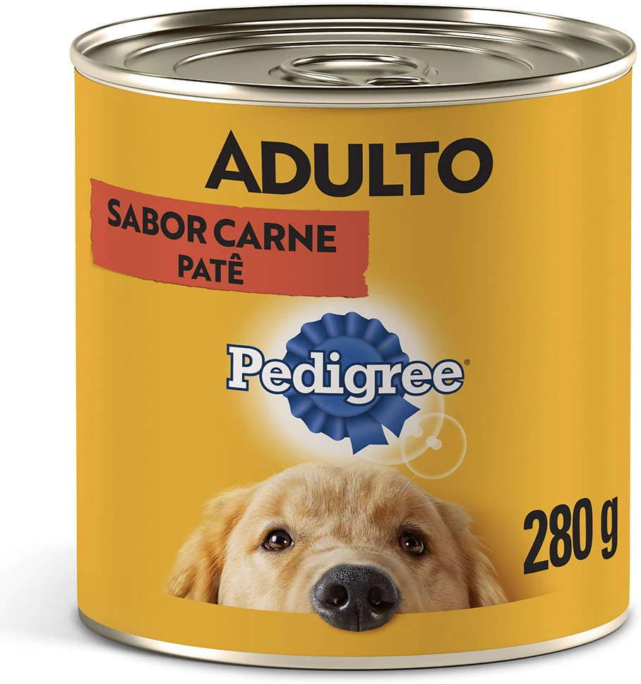 Ração Úmida Pedigree Lata Patê de Carne para Cães Adultos