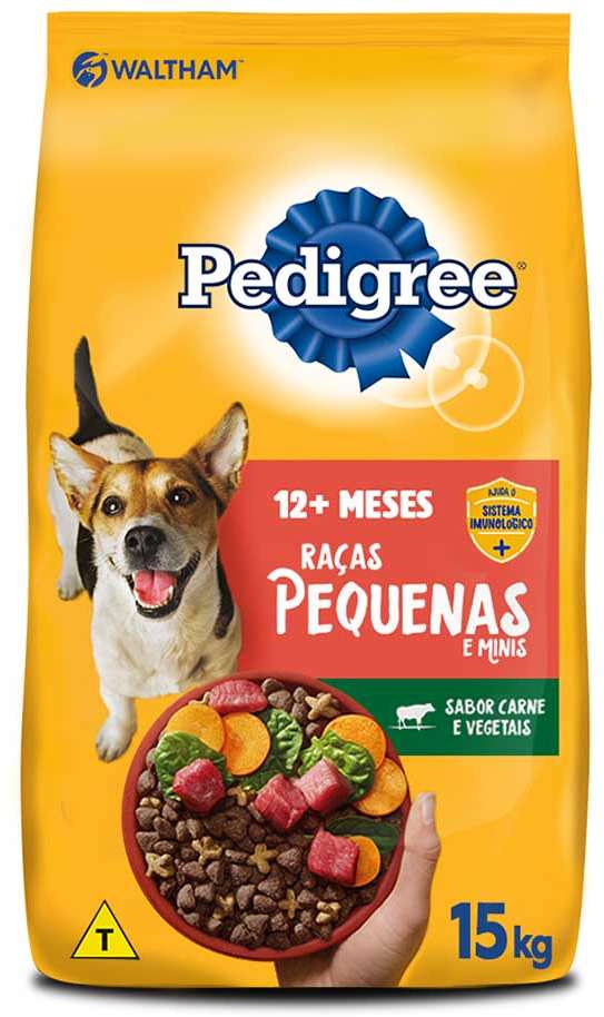 Ração Seca Pedigree Carne e Vegetais para Cães Adultos Raças Pequenas e Minis