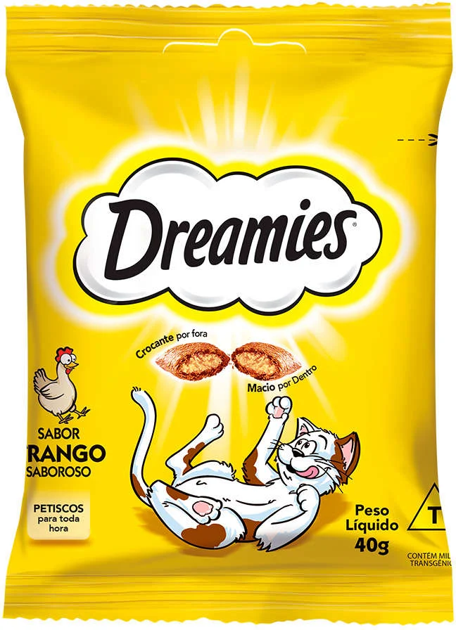 Petisco Dreamies para Gatos Adultos Sabor Frango