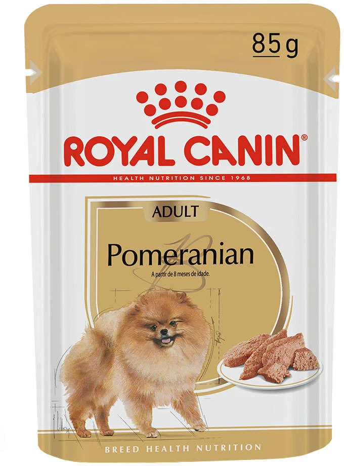Ração Royal Canin Sachê Breed Health Nutrition para Cães Adultos Pomeranian