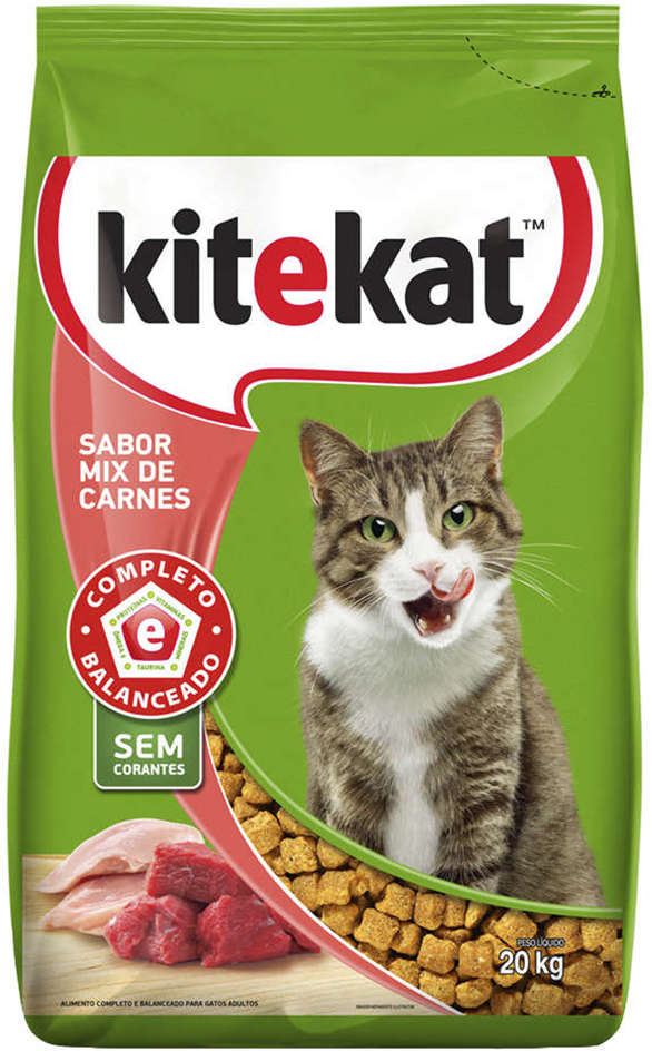 Ração Kitekat Mix de Carnes para Gatos Adultos