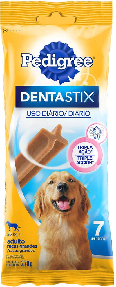 Petisco Pedigree Dentastix para Cães Adultos Porte Grande Cuidado Oral